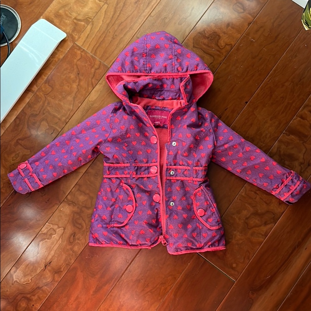 London Fog girls lined raincoat